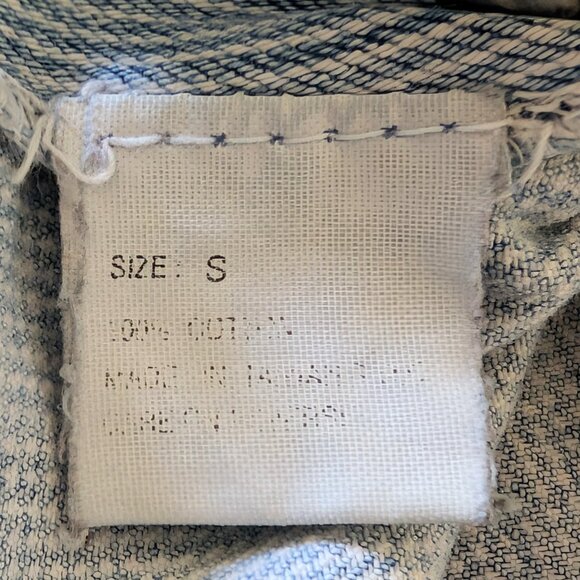 Vintage London London Womens Sz S Denim Two Tone Pinstriped One Piece Overalls - Picture 11 of 12